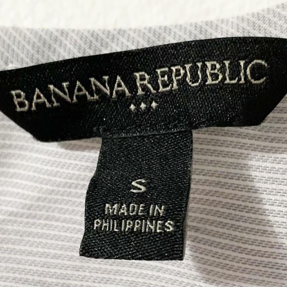 Banana Republic Factory Lace Accent Striped Sleeveless Crewneck Cotton Blouse - Picture 7 of 9